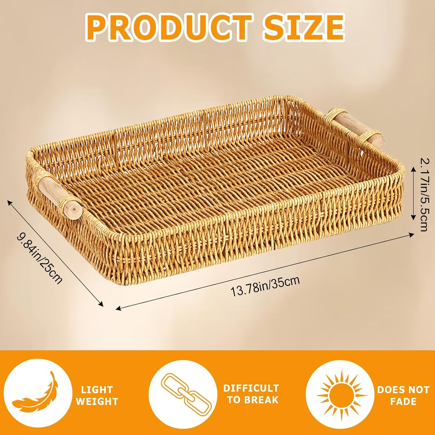 Wicker Tray Rectangular Rattan - Food Storage In Restaurant avis et prix