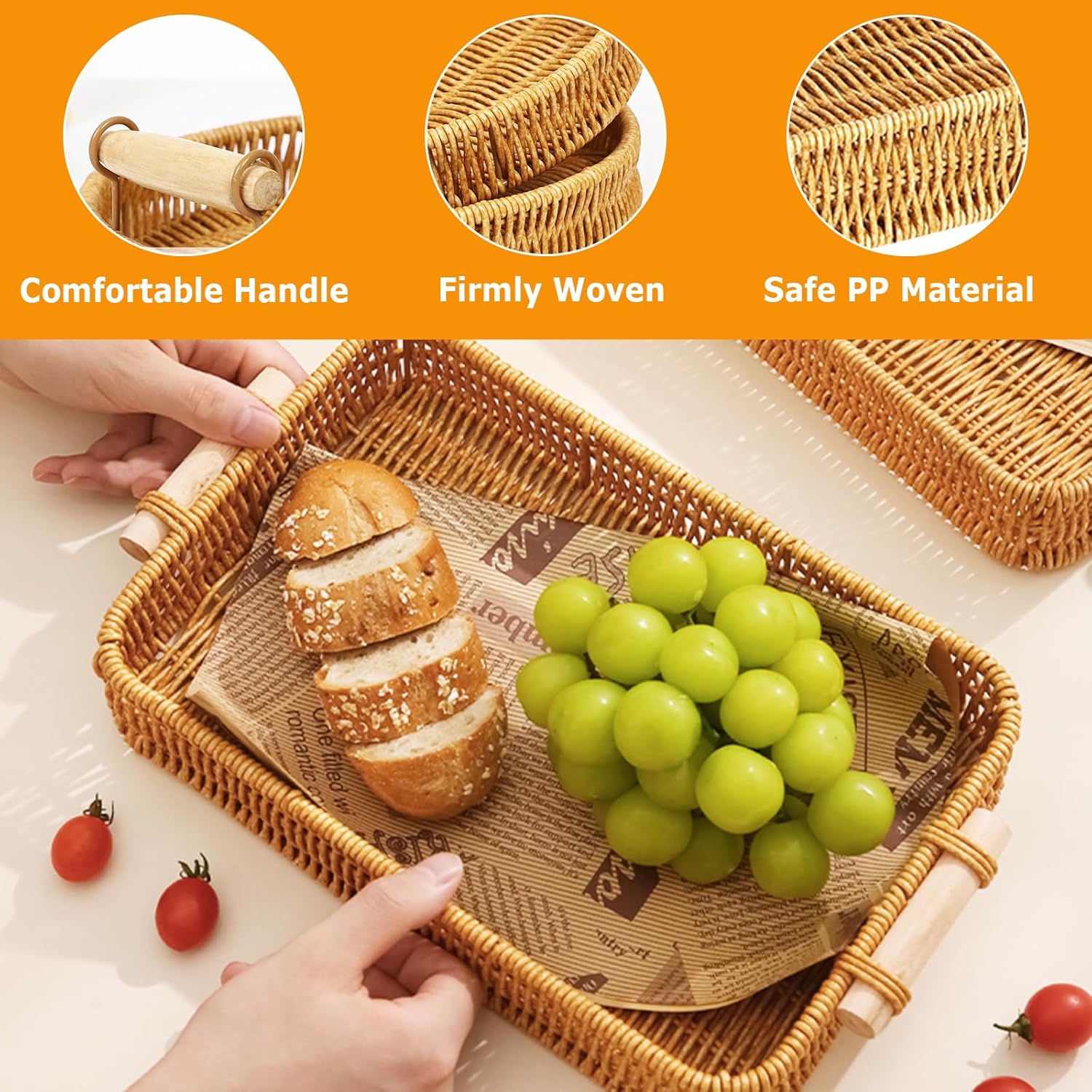 Wicker Tray Rectangular Rattan - Food Storage In Restaurant avis et prix