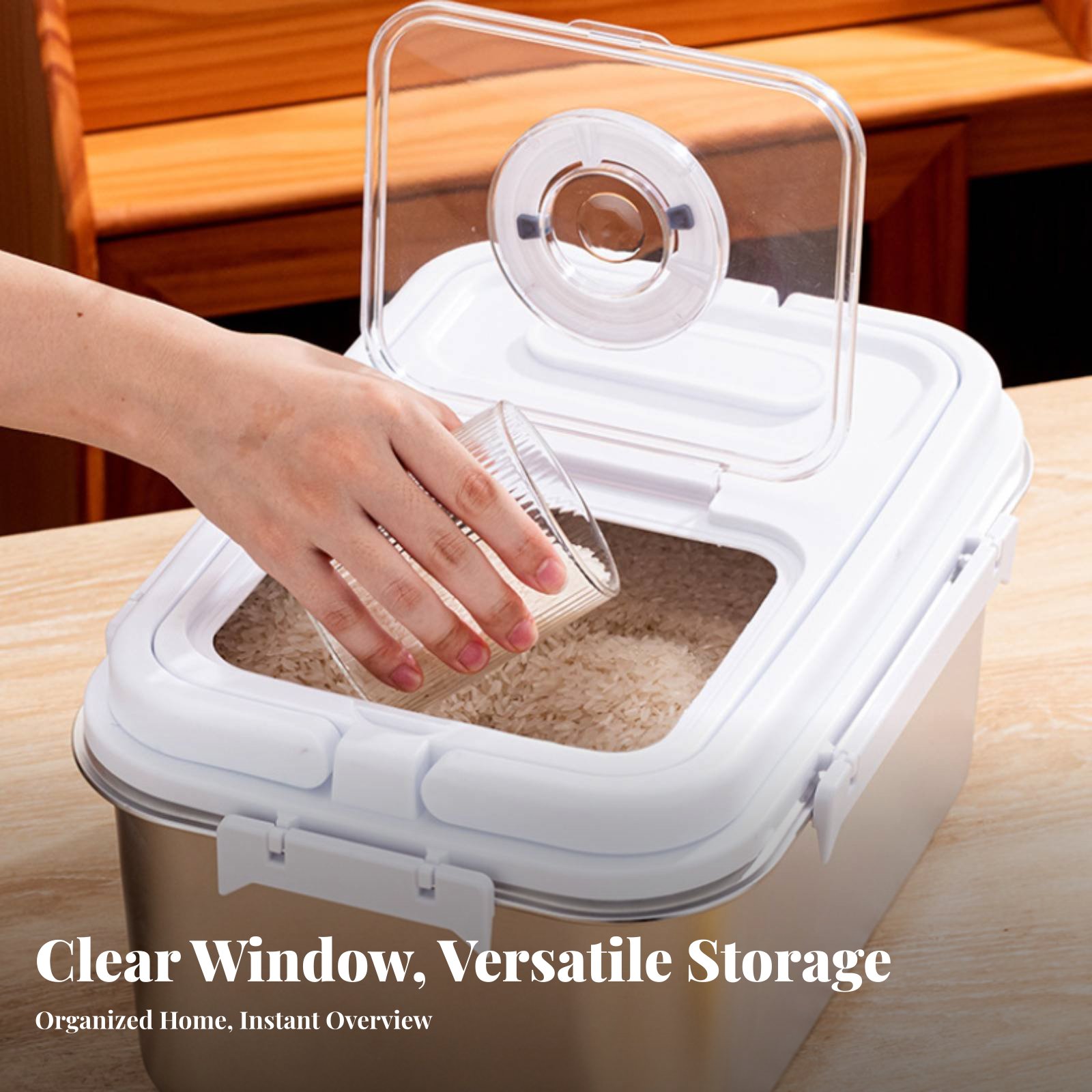 Stainless Steel Rice Bin Moist - Food Storage Metal Box avis et prix