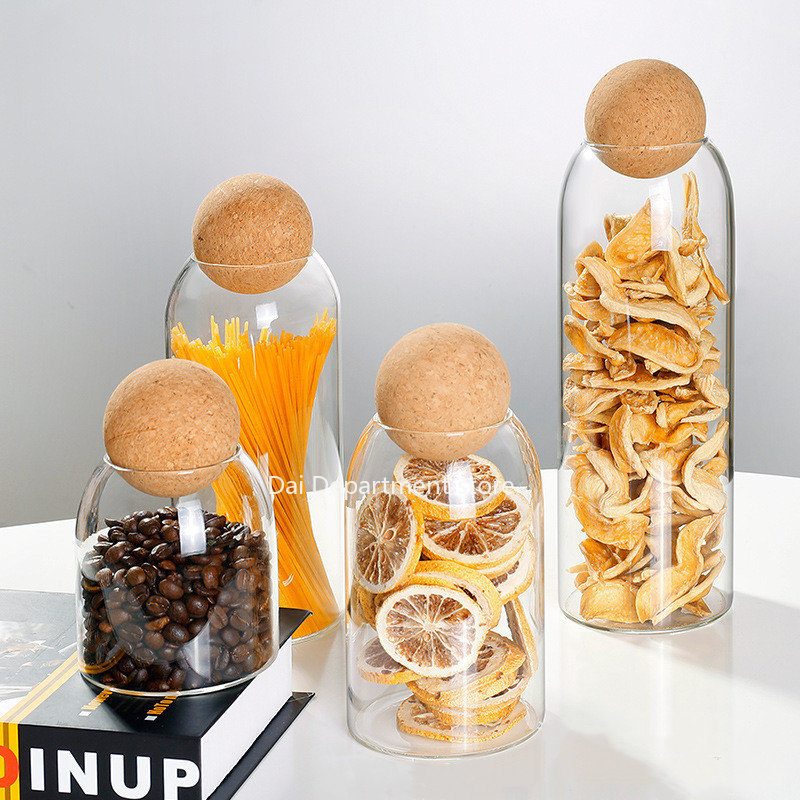 Clear Practical Wood Cork Glas - Food Storage Practices avis et prix