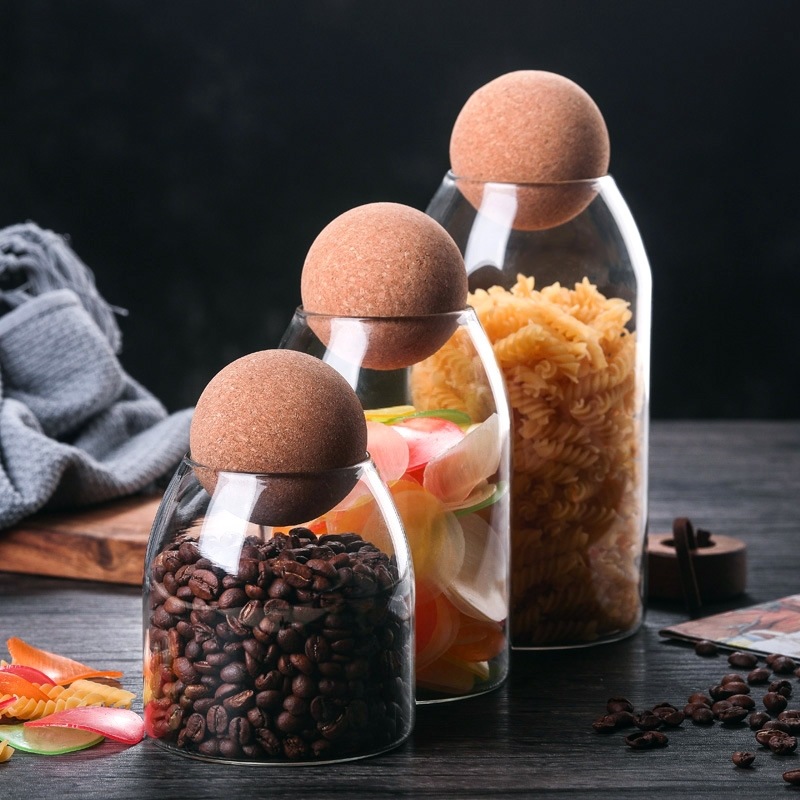 Clear Practical Wood Cork Glas - Food Storage Practices avis et prix
