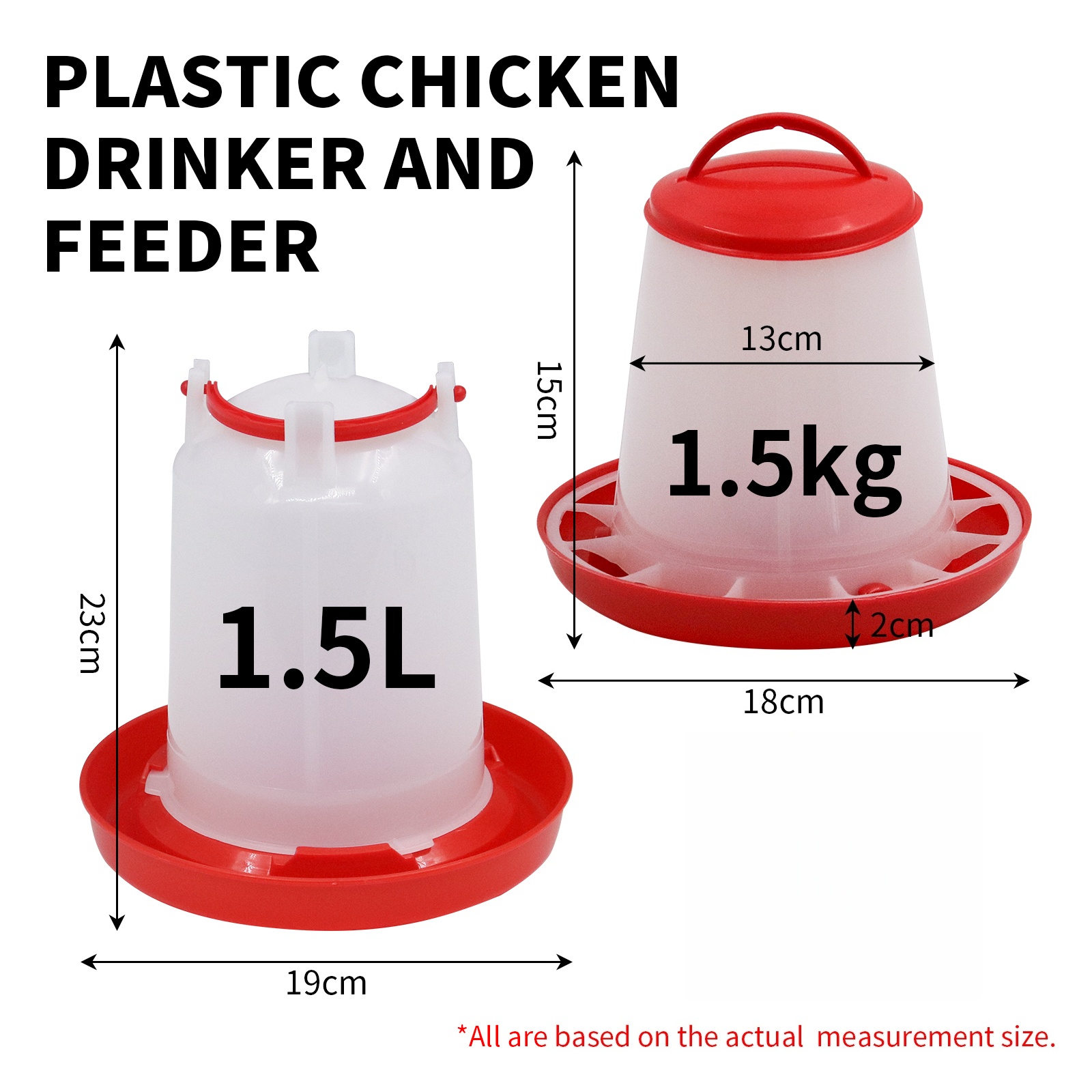 1.5kg 1.5L Poultry Feeder And  - Portion Control Container avis et prix