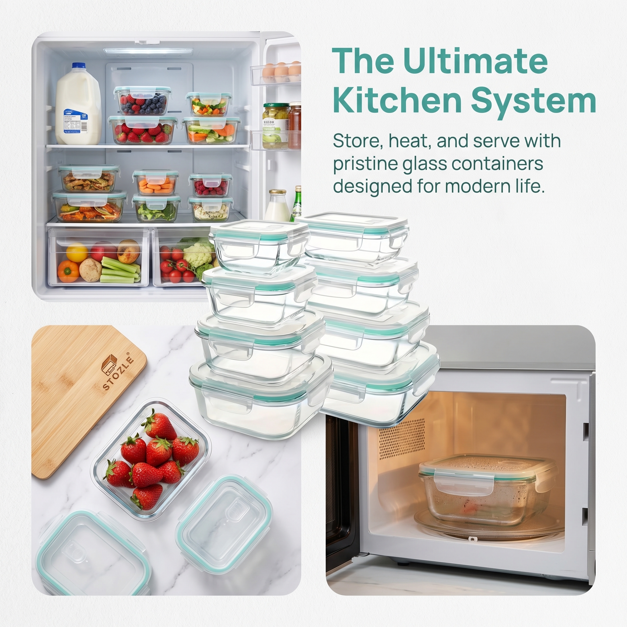 A set of 8 food storage contai - Food Storage Ideas avis et prix