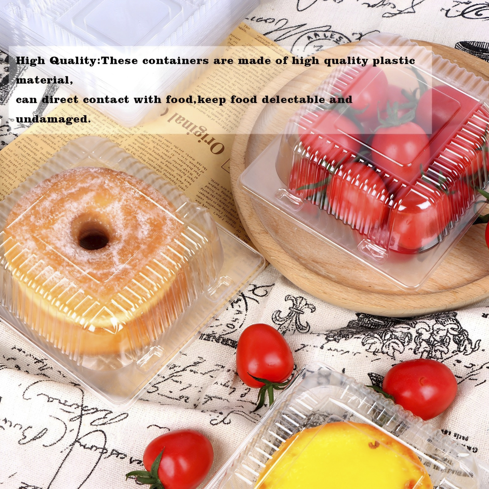 100Pcs Cake Slice Boxes Square - Portion Control Container avis et prix
