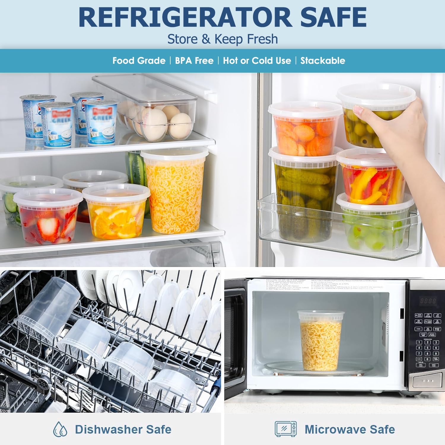 24pcs Deli Food Storage Contai - Food Storage With Colander avis et prix