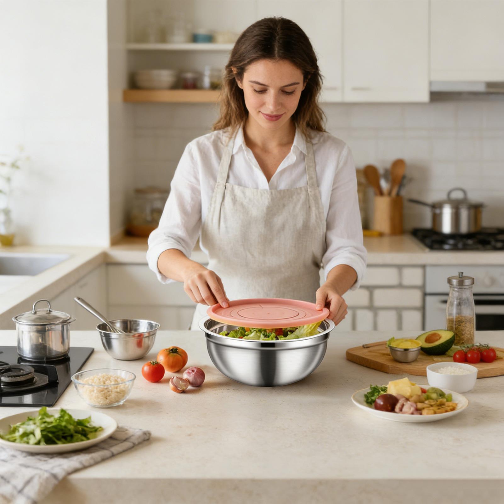 Metal Mixing Bowls Nesting Rou - Food Storage Bowls avis et prix