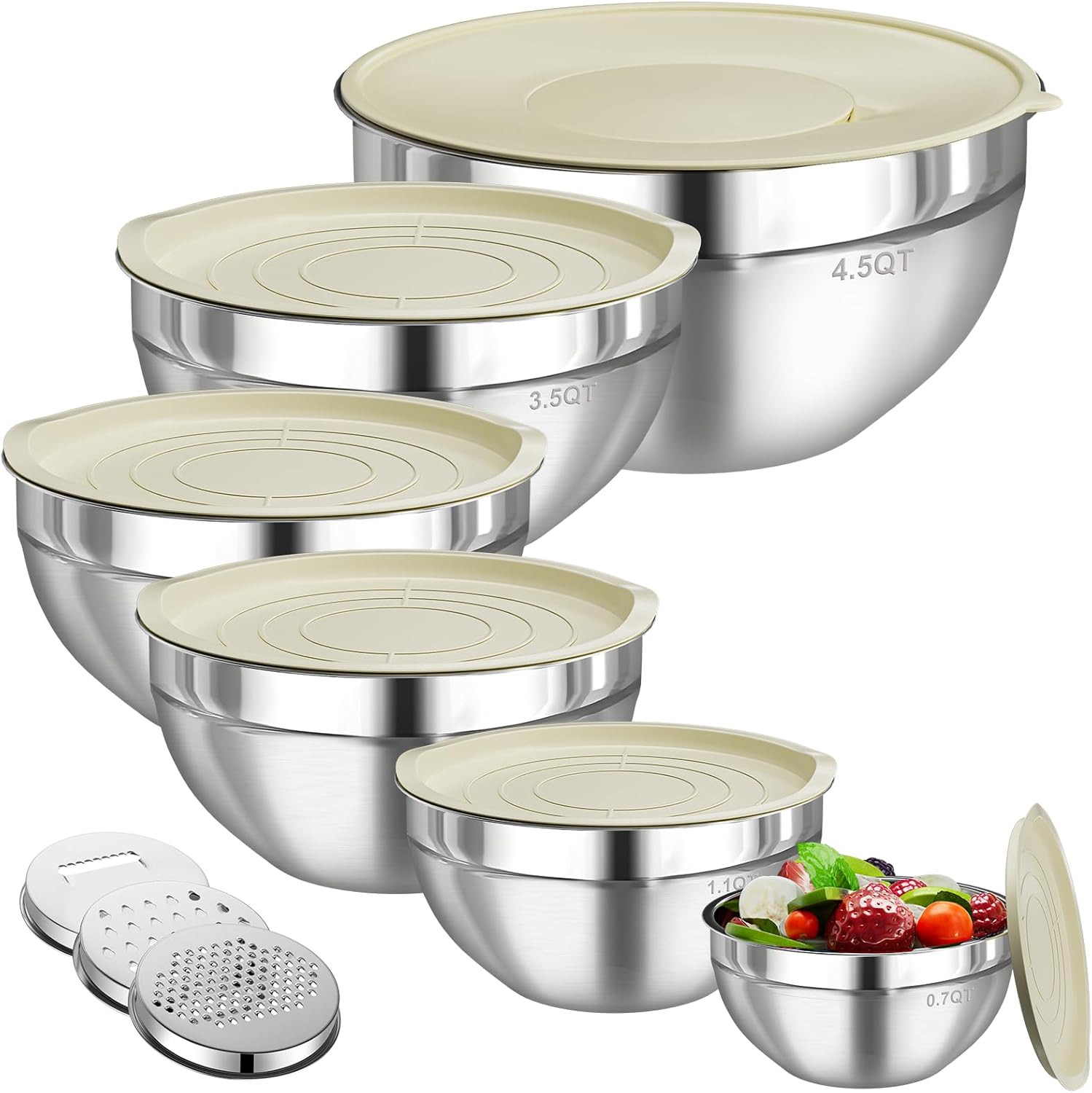 Mixing Bowls with Lids Set 6PC - Food Storage Bowls avis et prix
