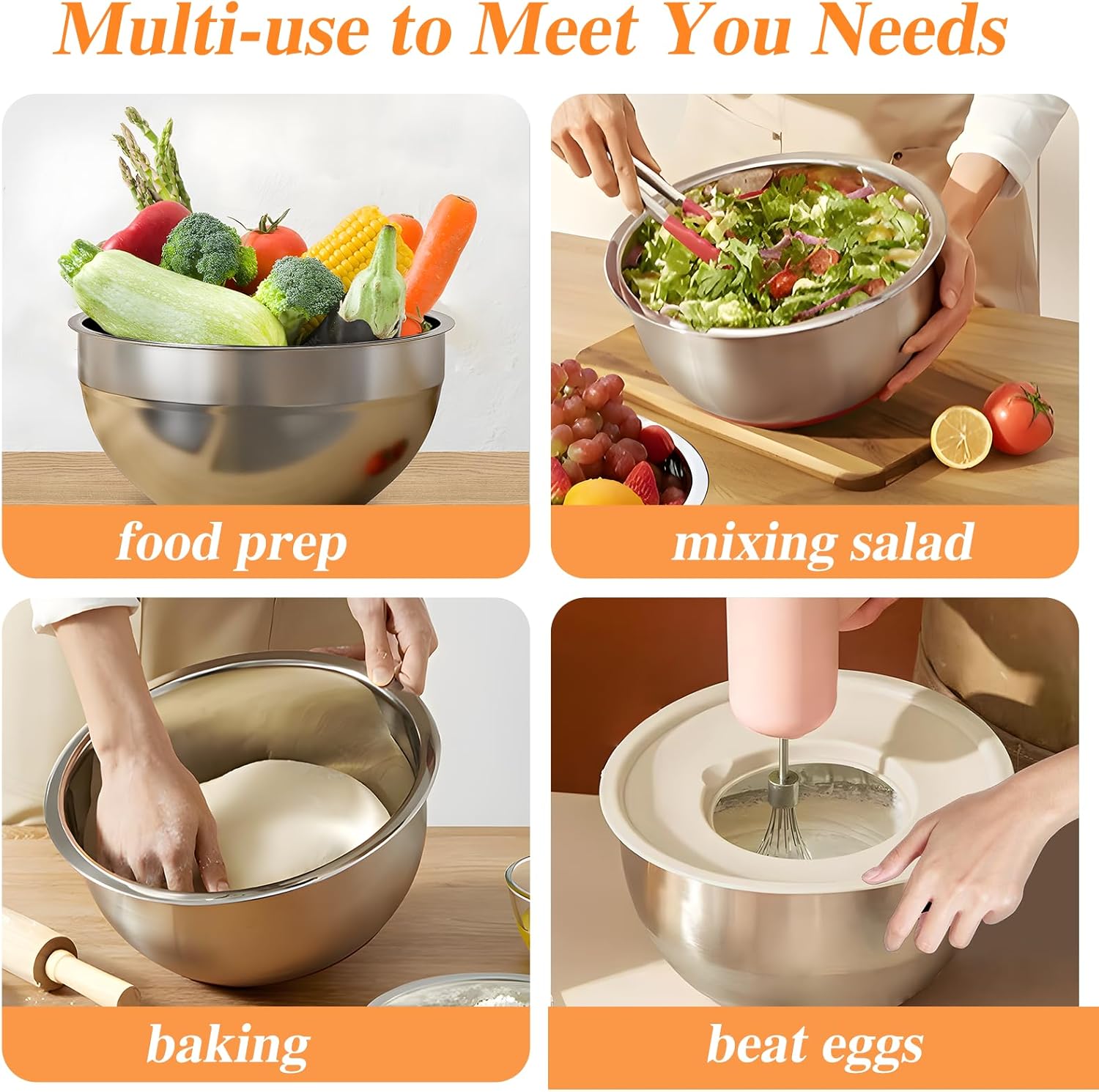 Mixing Bowls with Lids Set 6PC - Food Storage Bowls avis et prix