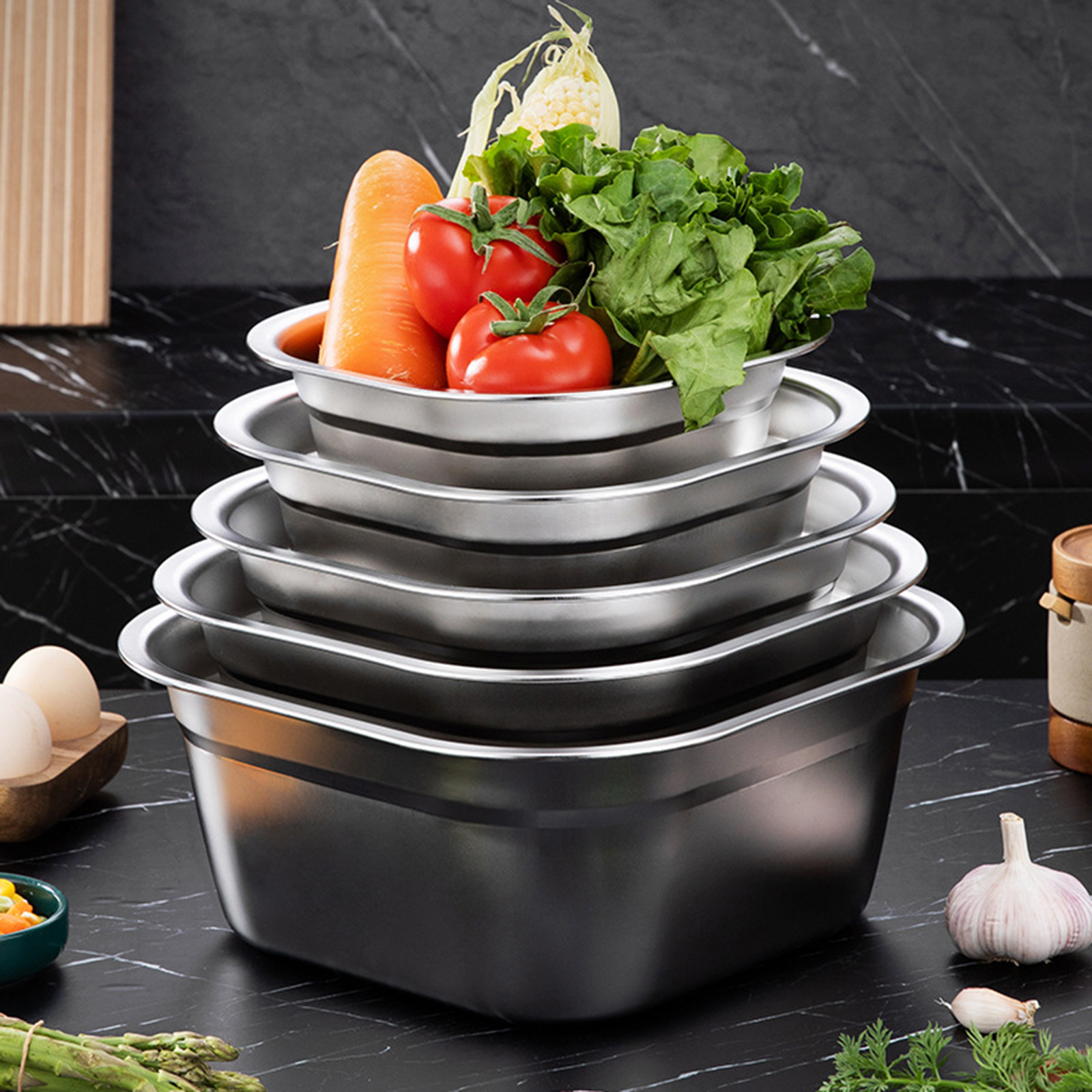Stainless Steel Square Basin V - Food Storage Bowls avis et prix