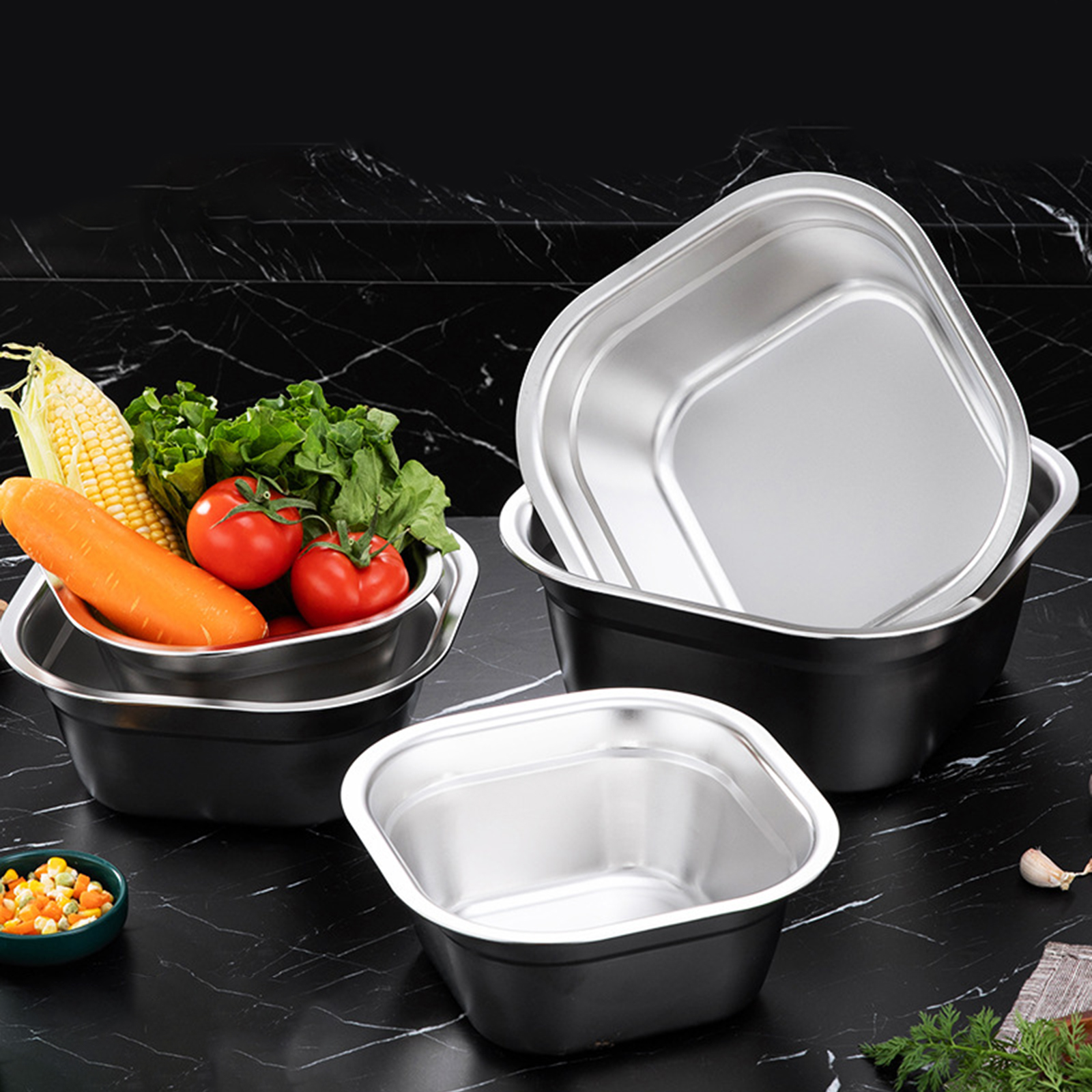 Stainless Steel Square Basin V - Food Storage Bowls avis et prix