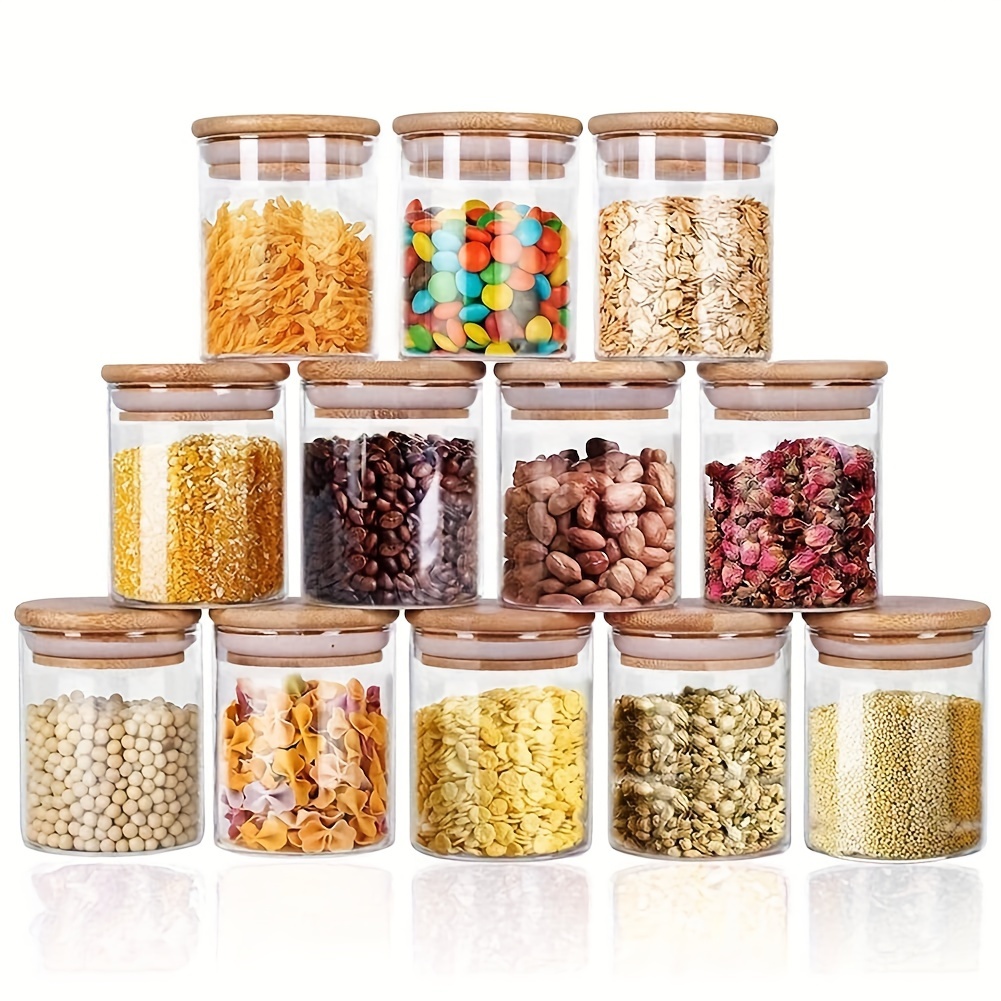 12-Pack 8oz Glass Spice Jars w - Food Storage Labels avis et prix
