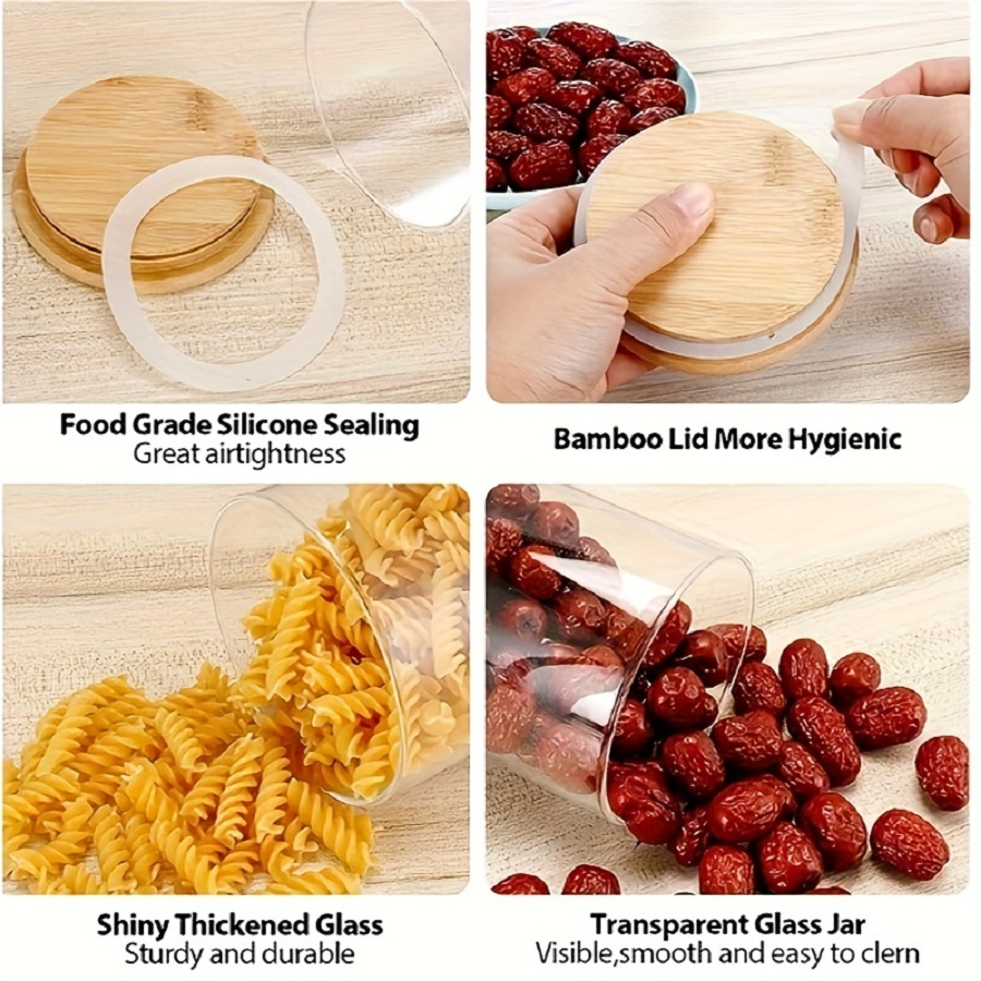 12-Pack 8oz Glass Spice Jars w - Food Storage Labels avis et prix
