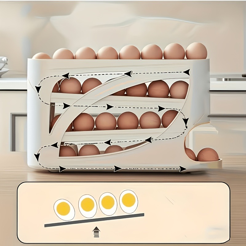 1Pcs Auto Rolling Egg Dispense - Portion Control Container avis et prix