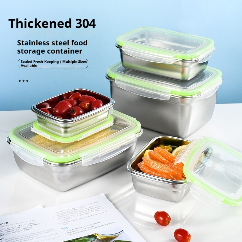 304 Stainless Steel Lunch Box  - Food Storage Metal Box avis et prix