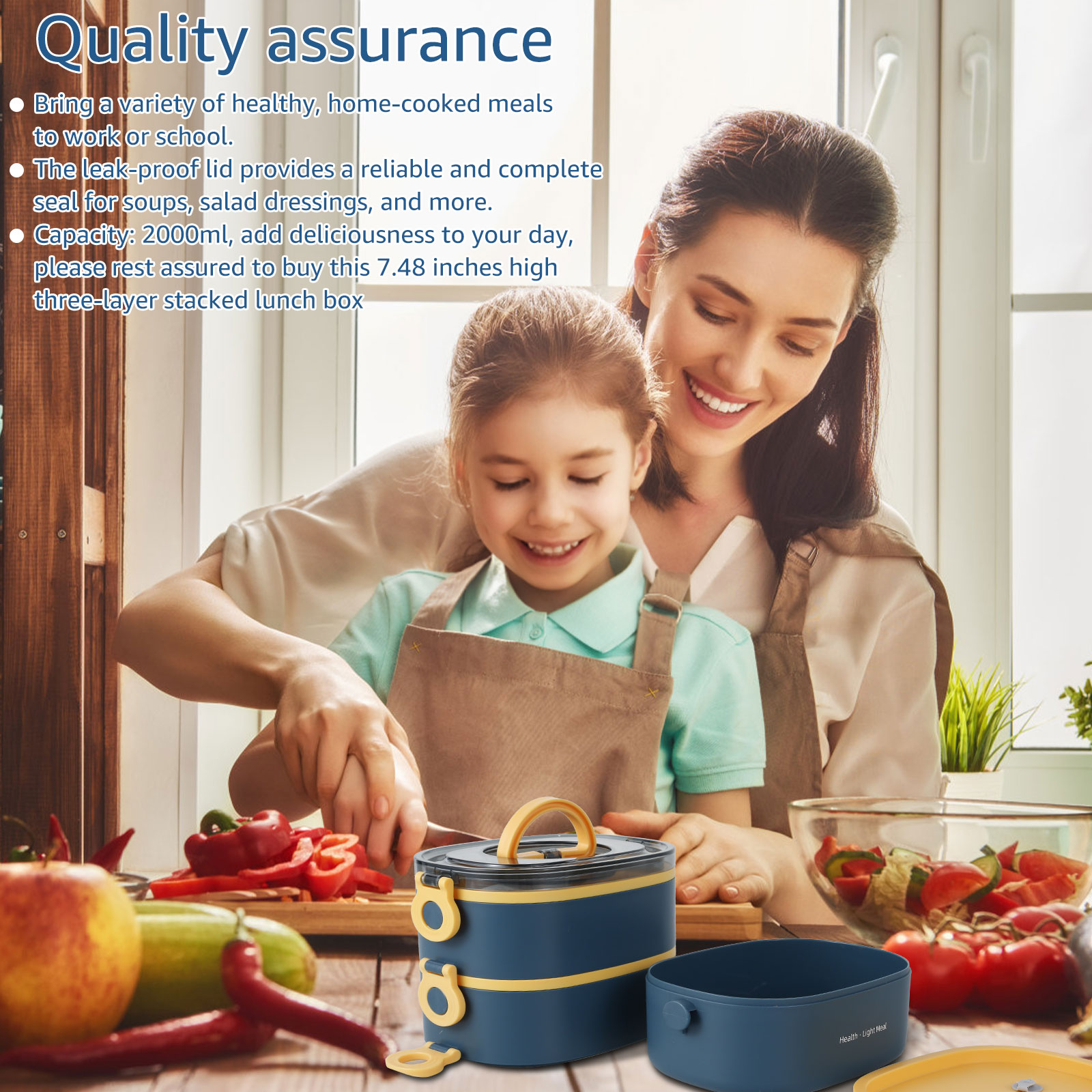 Portable adult lunch box 2000M - Food Storage To Keep Warm avis et prix