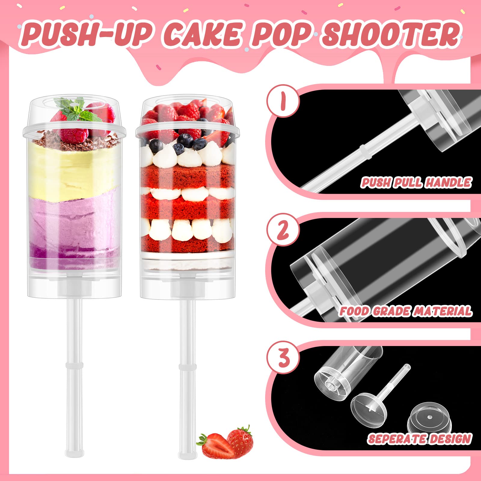 Cake Push Pop Containers with  - Portion Control Container avis et prix