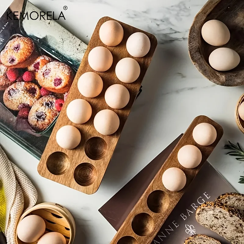 KEMORELA 1PCS Modern Wooden Eg - Food Storage Vault avis et prix