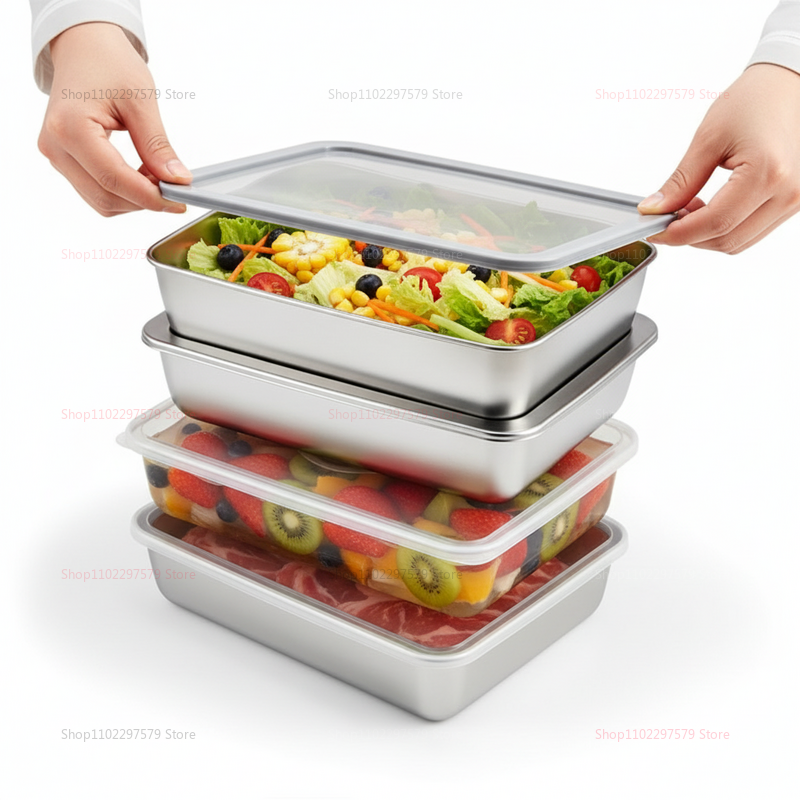 Plate Stainless Steel Food Con - Food Storage Bowls avis et prix