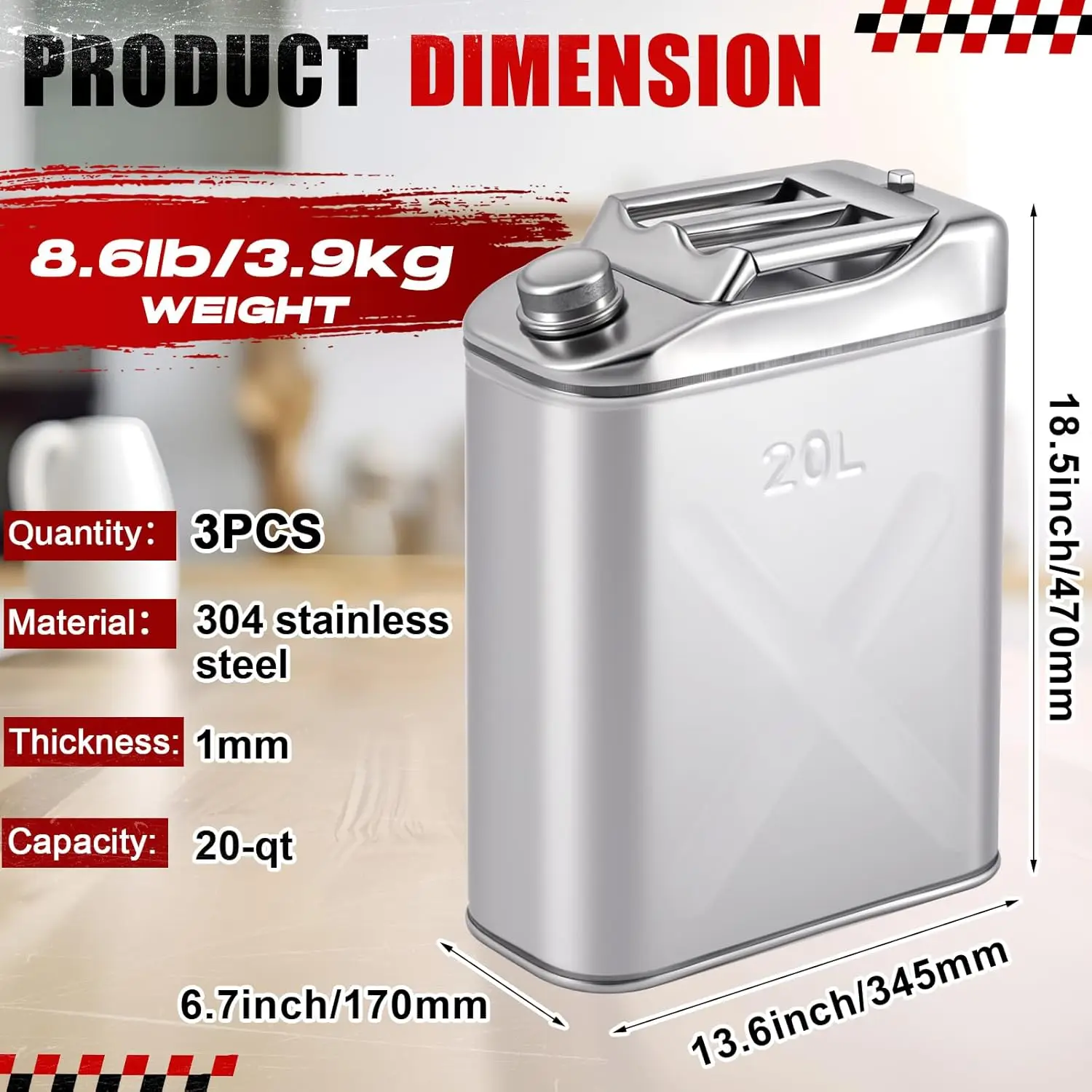 3 Pcs Five Gallon 304 Stainles - Food Storage Guide avis et prix
