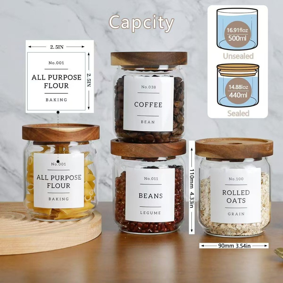 16 OZ Stackable Glass Food Sto - Food Storage Labels avis et prix