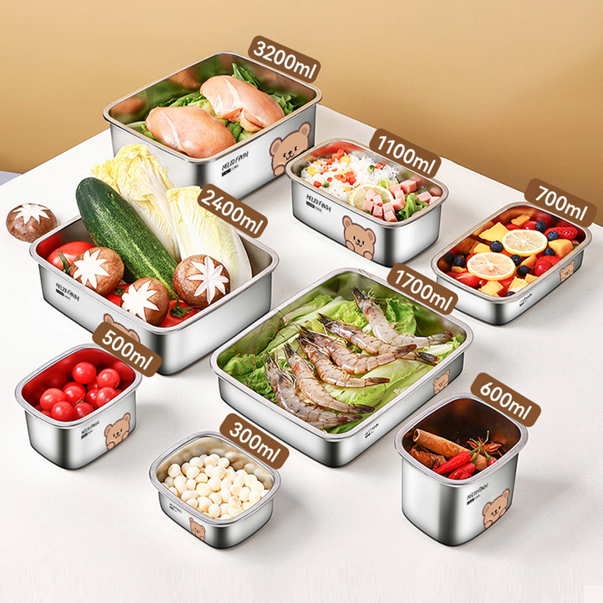304 Stainless Steel Food Stora - Xxl Food Storage Container avis et prix