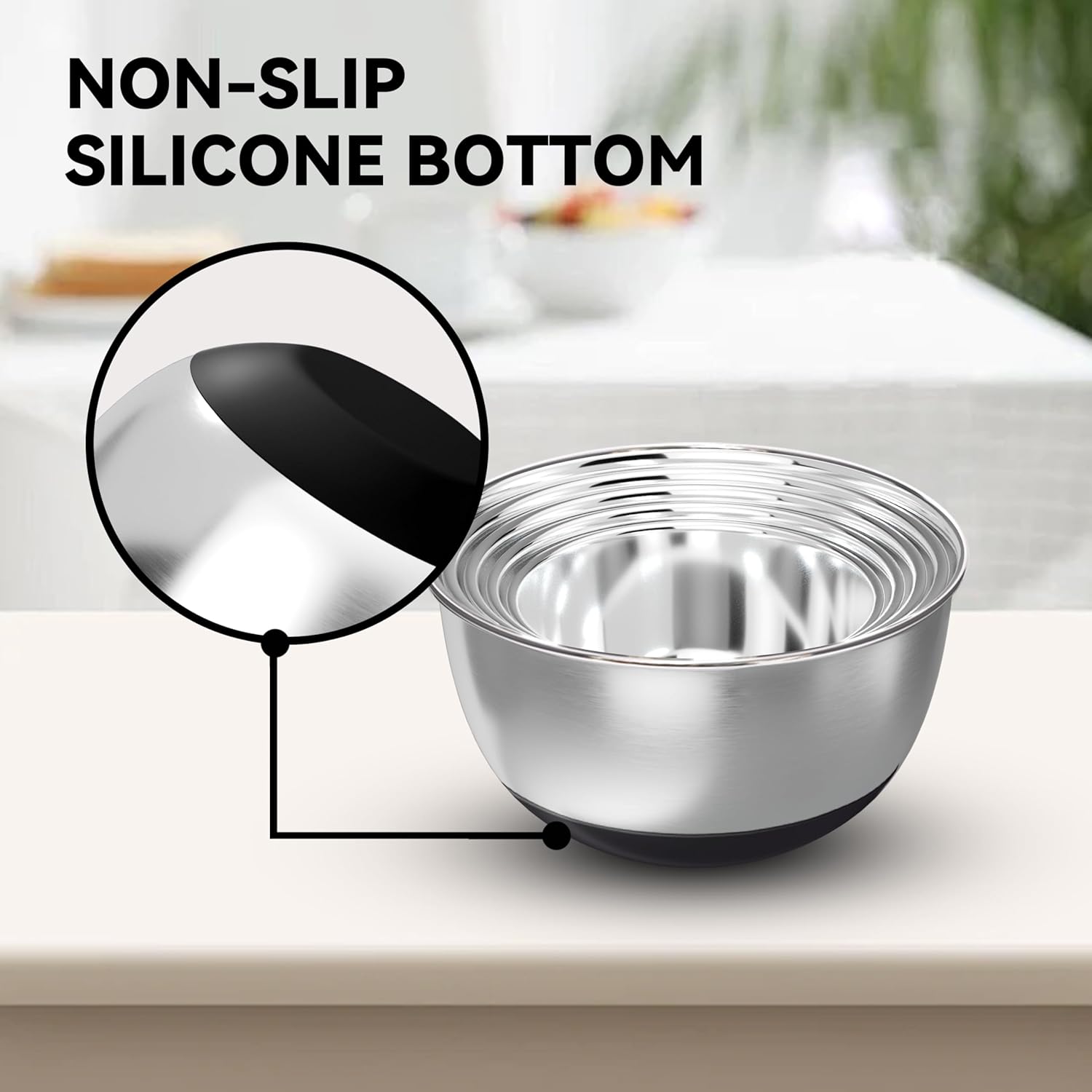 Stainless Steel Mixing Bowls w - Food Storage Bowls avis et prix
