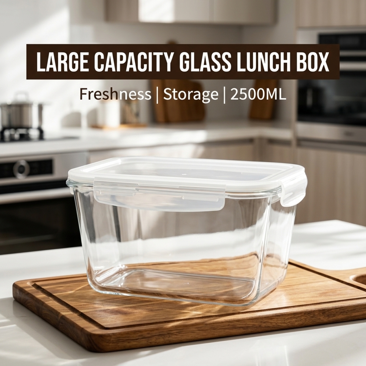 Large Capacity Borosilicate Gl - Food Storage Box Large avis et prix