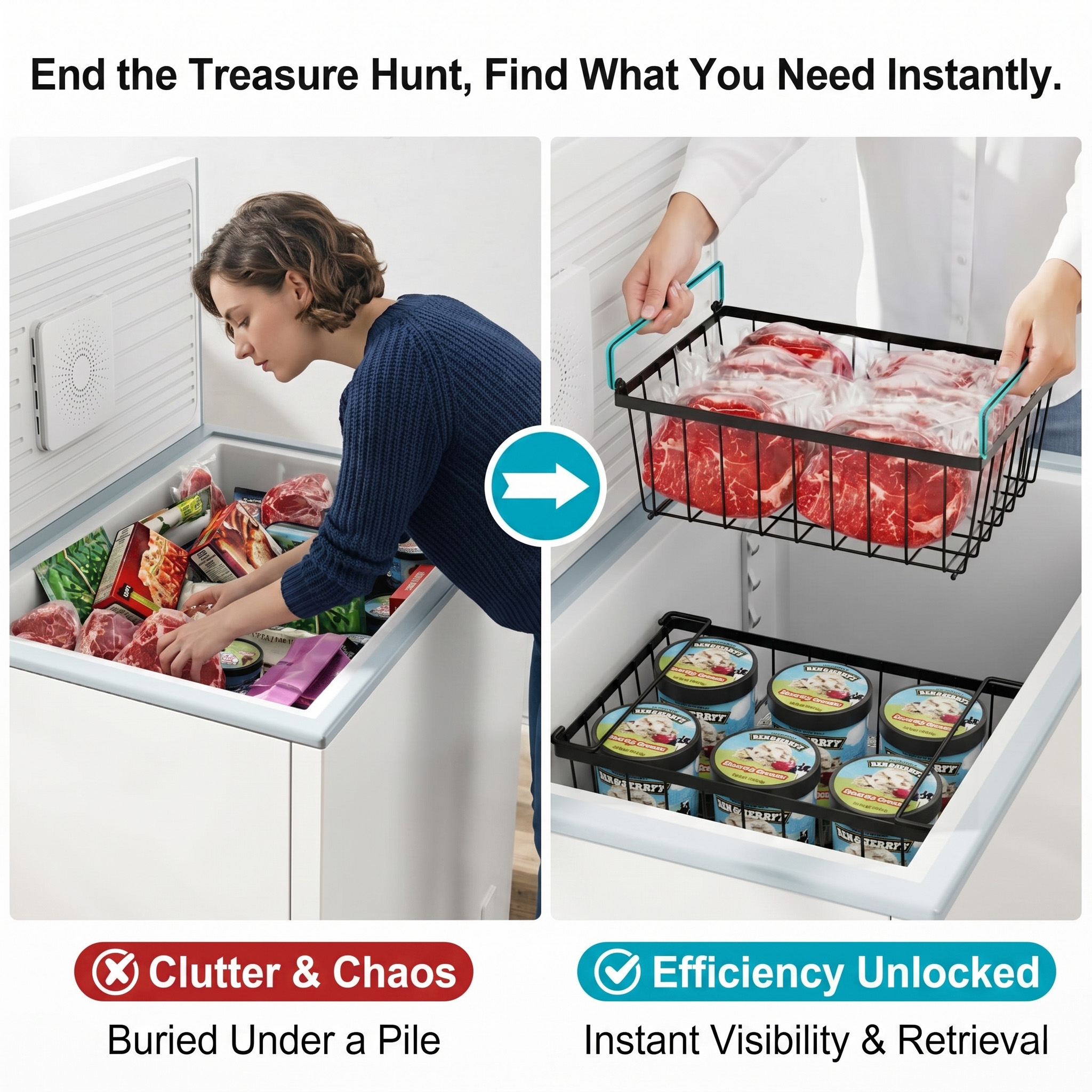4 Pack Stackable Deep Freezer  - Food Storage Handling avis et prix