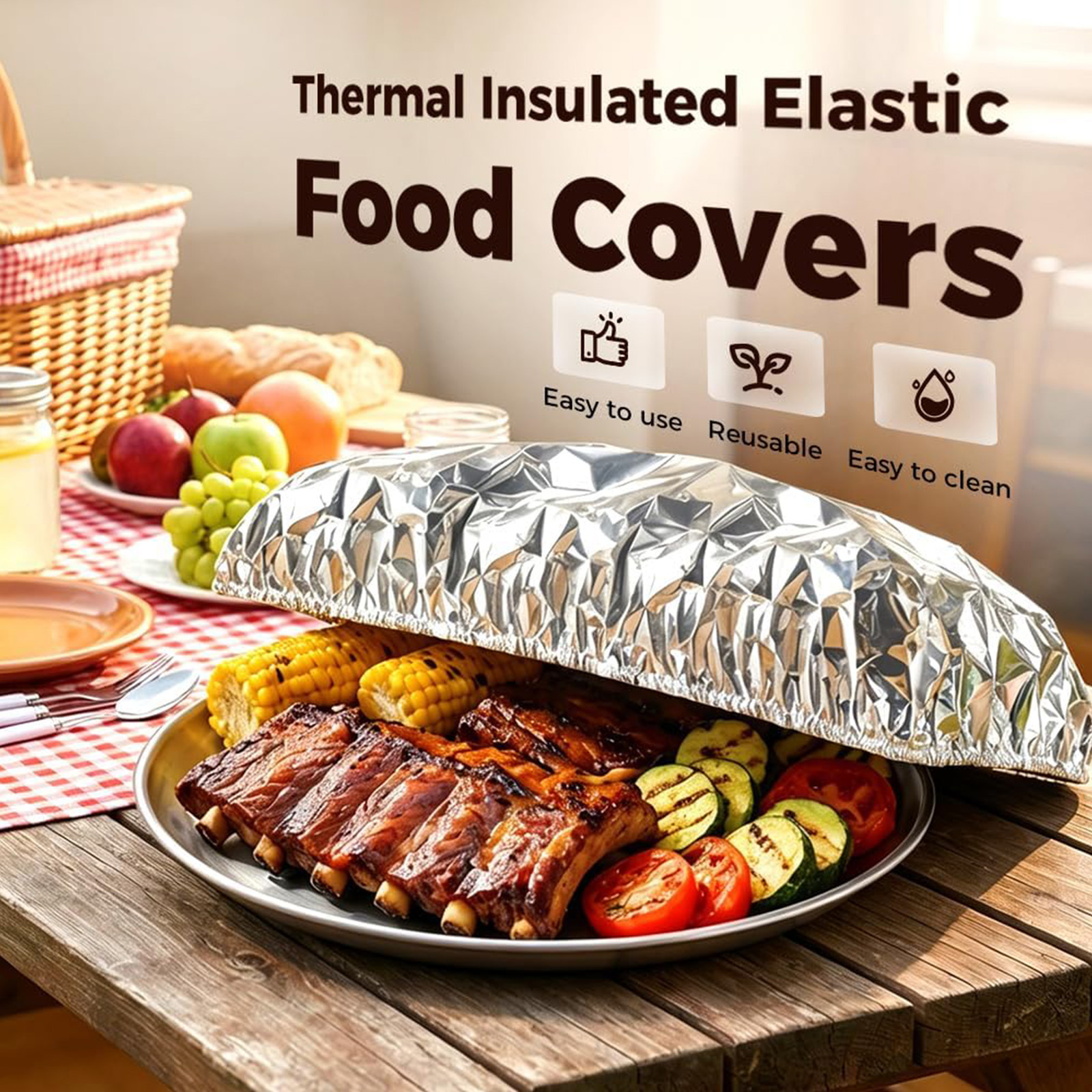 30/60/90PCS Aluminum Foil Insu - Food Storage To Keep Warm avis et prix