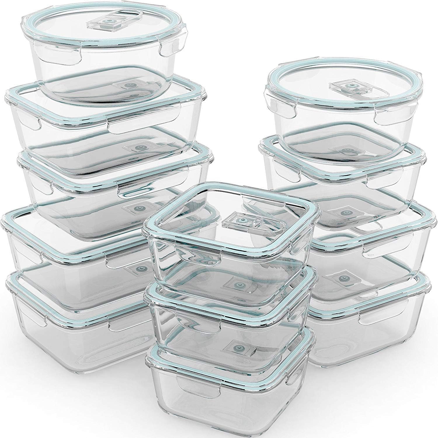 24 Pc Airtight Glass Food Stor - Food Storage Safe avis et prix