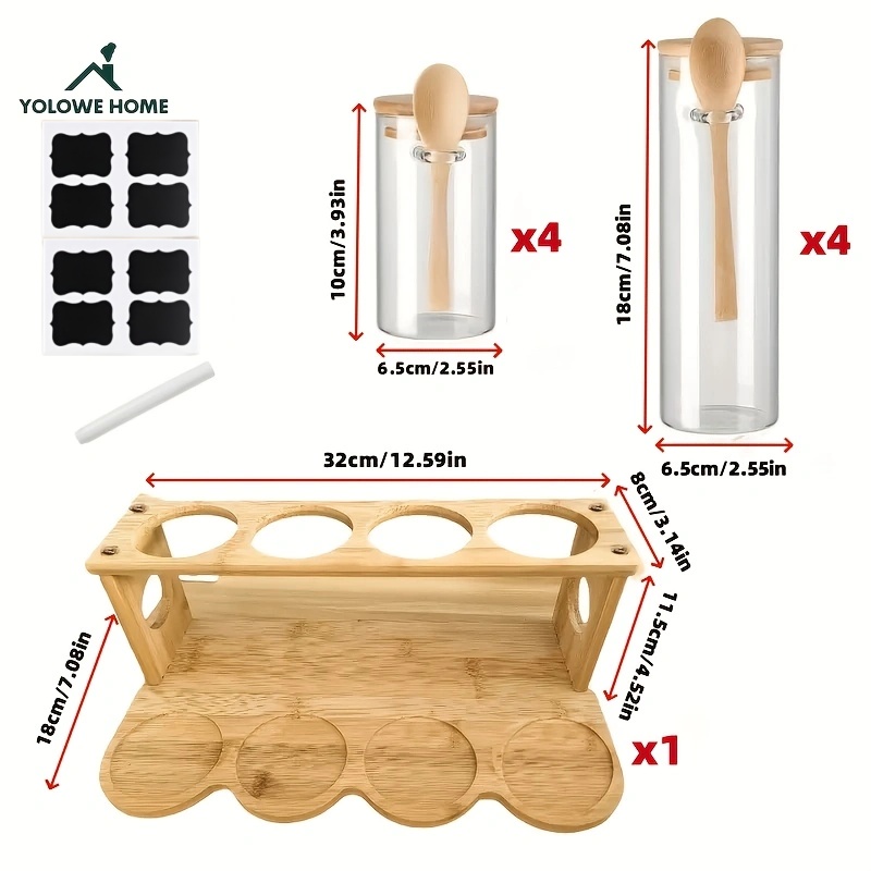 8-Piece Glass Storage Containe - Food Storage Labels avis et prix