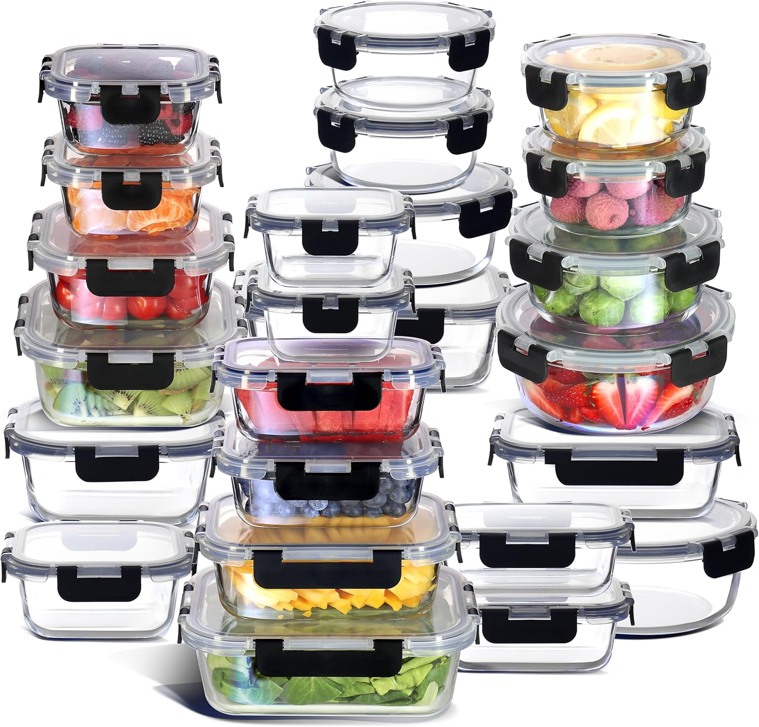 48-Piece Glass Food Storage Co - Food Storage Safe avis et prix