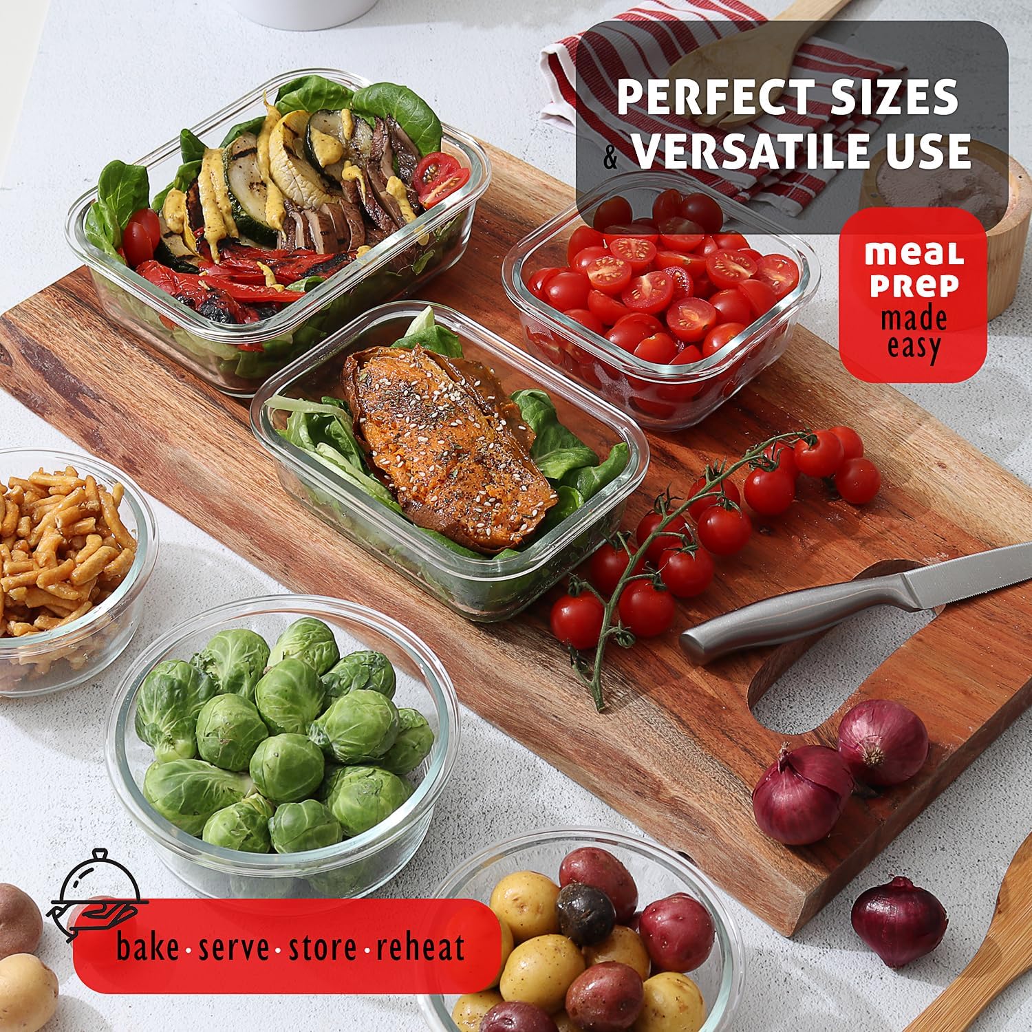 48-Piece Glass Food Storage Co - Food Storage Safe avis et prix