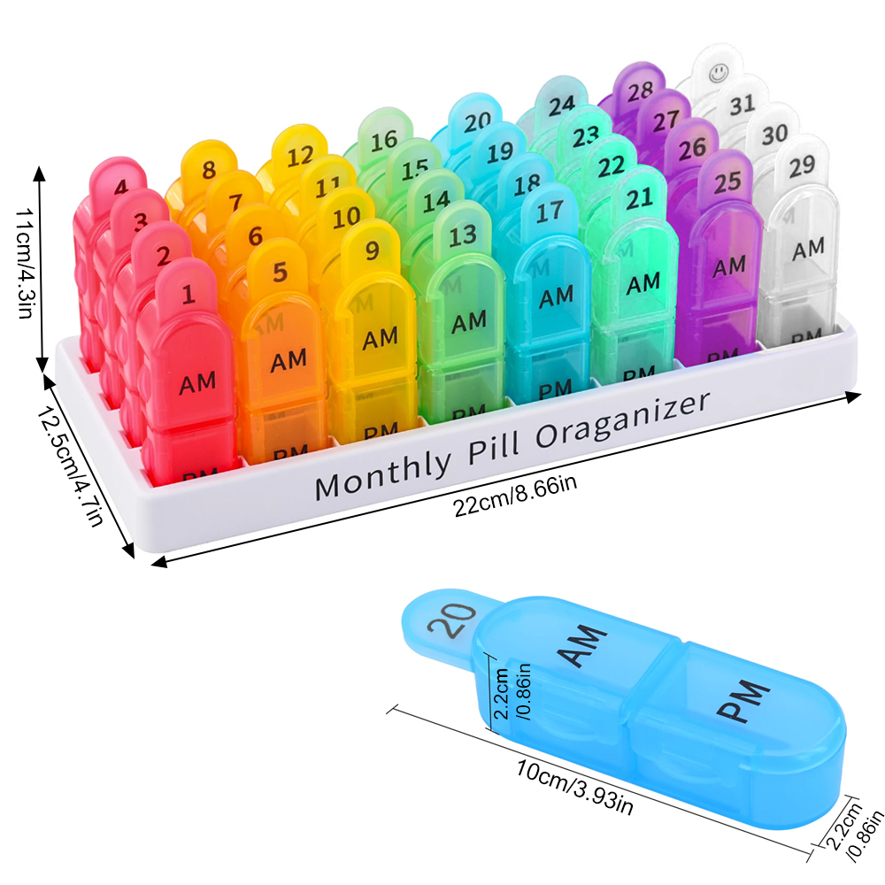 Monthly Pill Organizer 2 Times - Food Storage Vault avis et prix