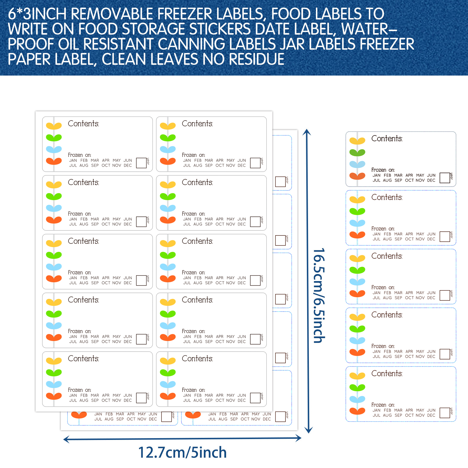 10Pcs, Four-Color Removable Fo - Food Storage Labels avis et prix