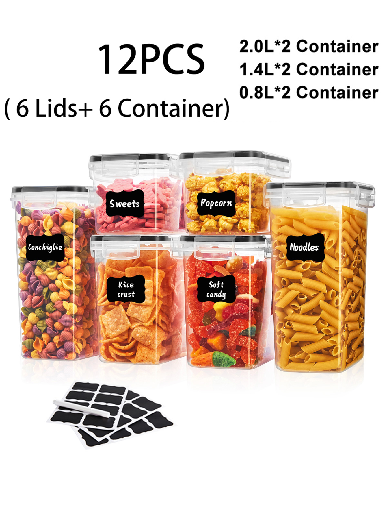 12pcs，Airtight food storage co - Food Storage Labels avis et prix