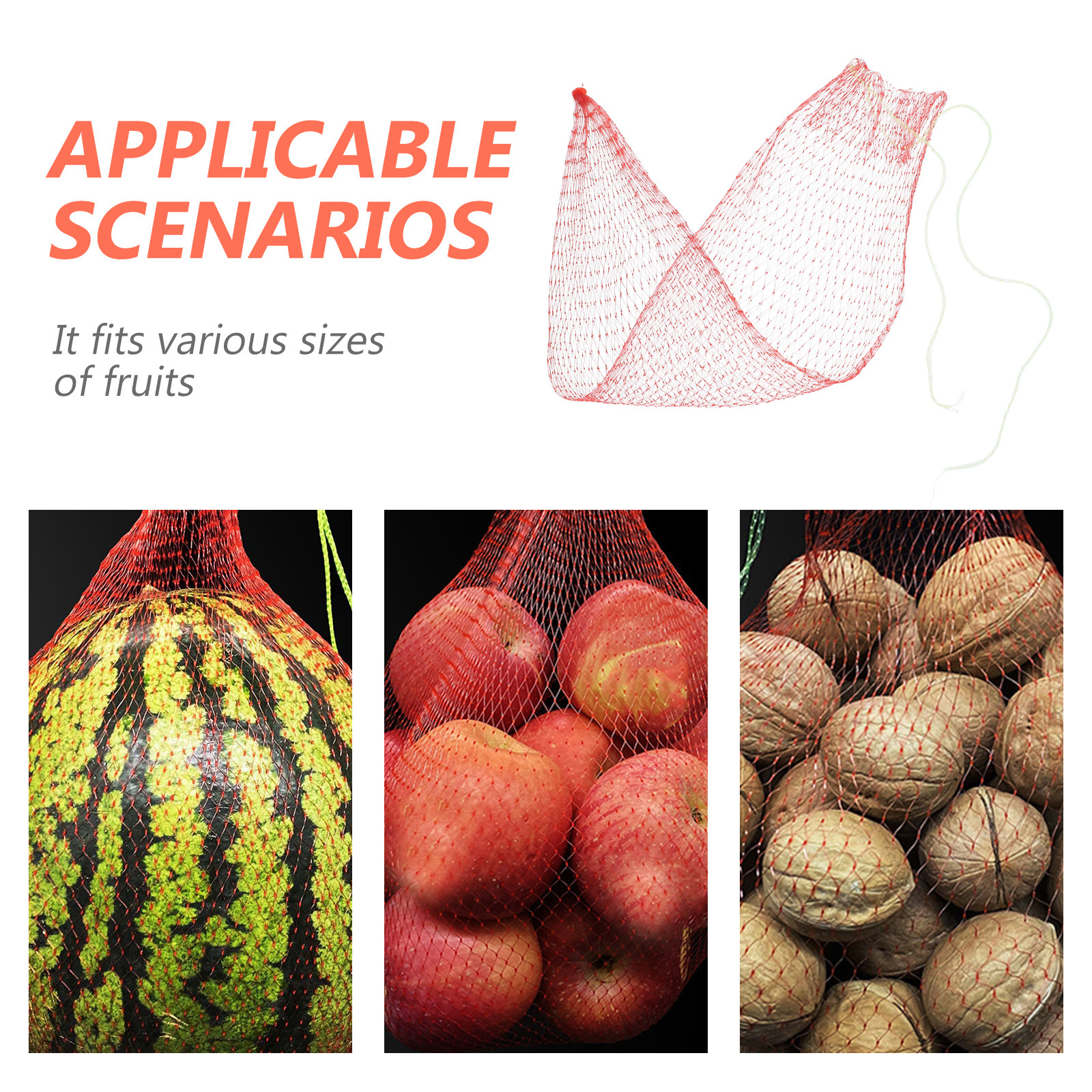 100Pcs Reusable Melon Net Bags - Produce Bag Reusable Mesh avis et prix