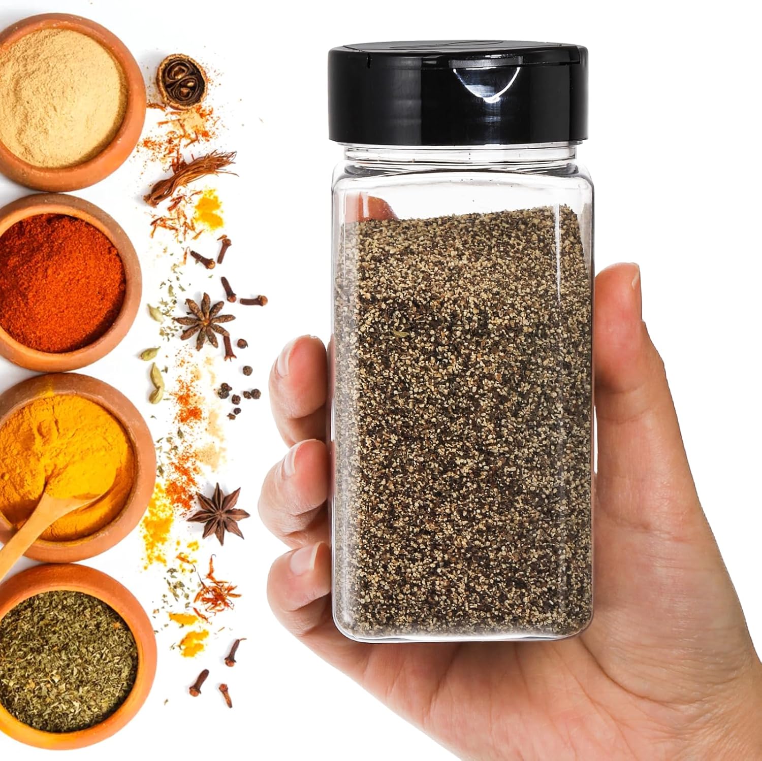 Square Large Plastic Spice Jar - Food Storage Box Large avis et prix