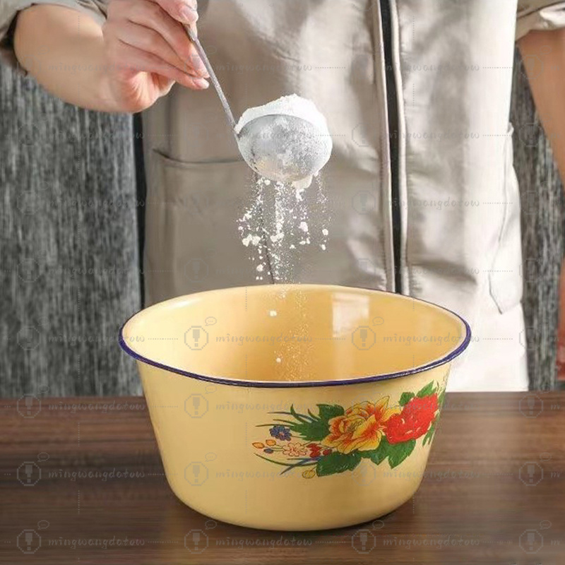 Food Storage Pot Enamel Basin  - Food Storage Yellow avis et prix
