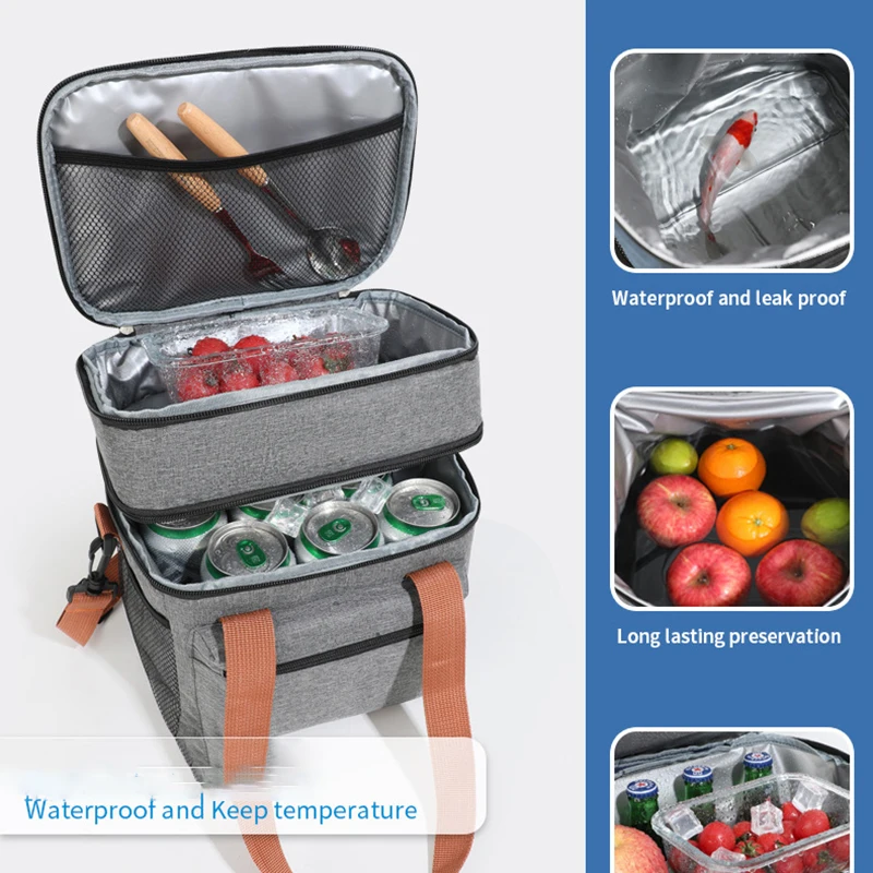Thermal Lunch Bag Double Layer - Xxl Food Storage Container avis et prix