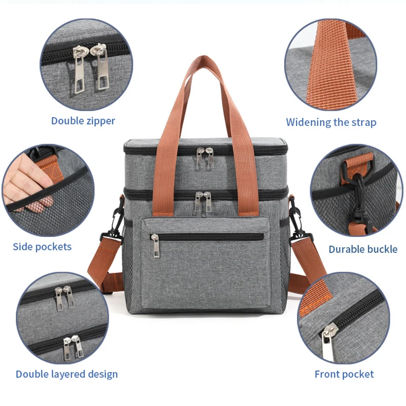 Thermal Lunch Bag Double Layer - Xxl Food Storage Container avis et prix
