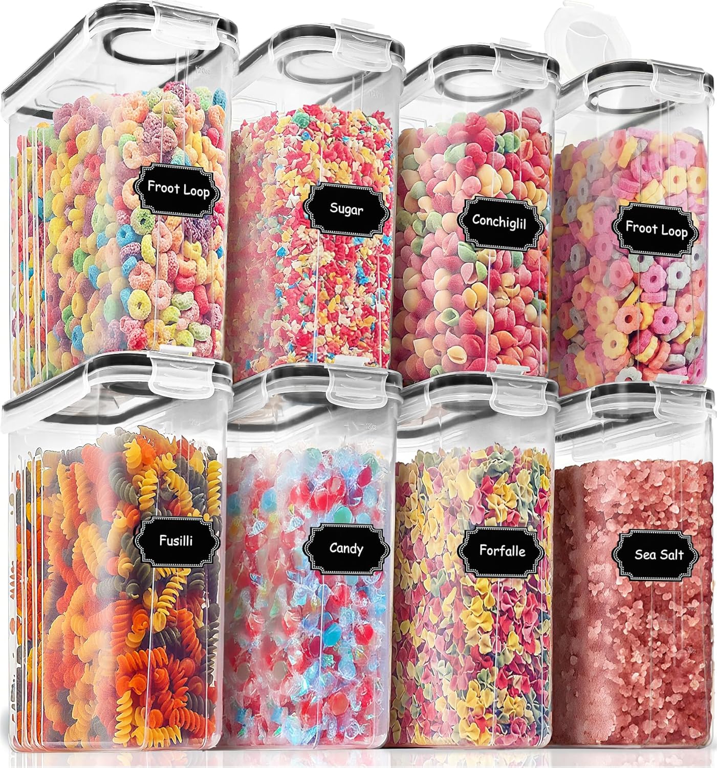8-Piece Airtight Food Storage  - Food Storage Labels avis et prix