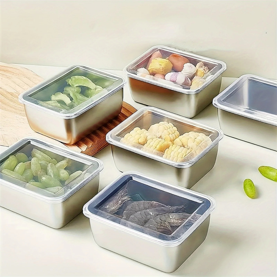 1/3/5pcs Stainless Steel Food  - Food Storage Metal Box avis et prix