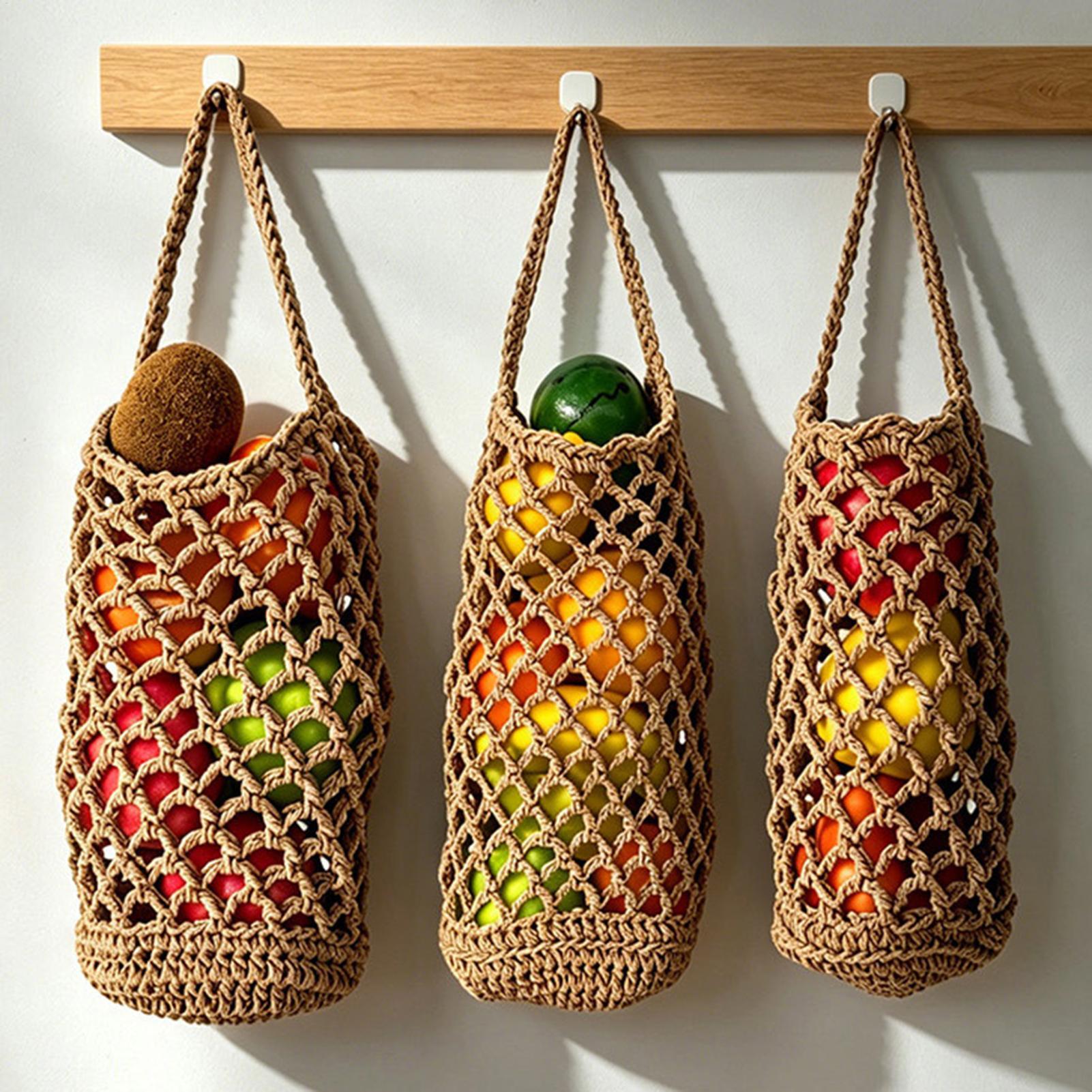 Boho Hand Woven Vegetable Stor - Produce Bag Reusable Mesh avis et prix