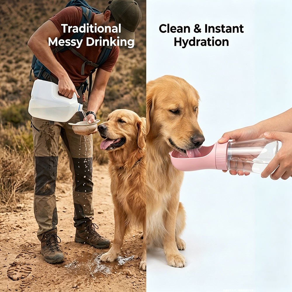 2 in 1 Dog Water Bottle Portab - Portion Control Container avis et prix