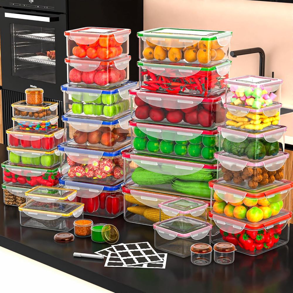 70 Pcs Large Food Storage Cont - Food Storage Box Large avis et prix