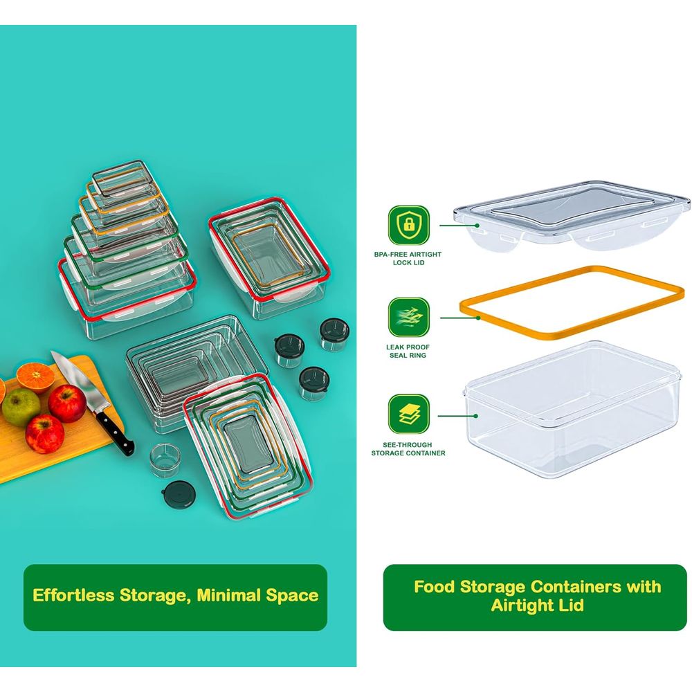 70 Pcs Large Food Storage Cont - Food Storage Box Large avis et prix