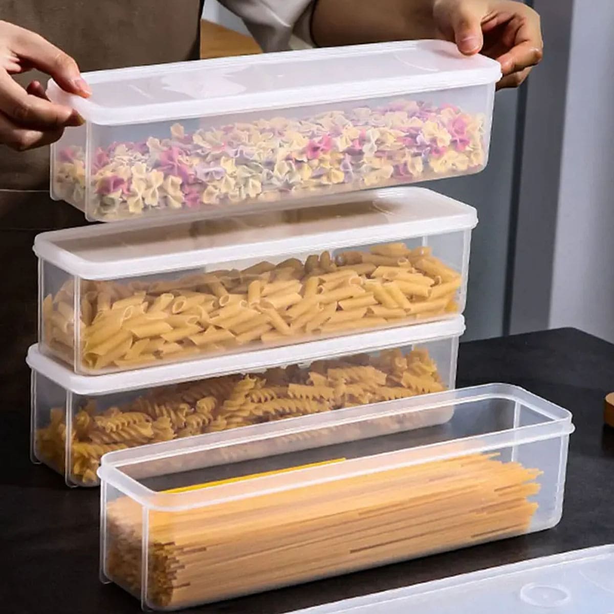 1 Plastic Transparent Storage  - Food Storage With Colander avis et prix